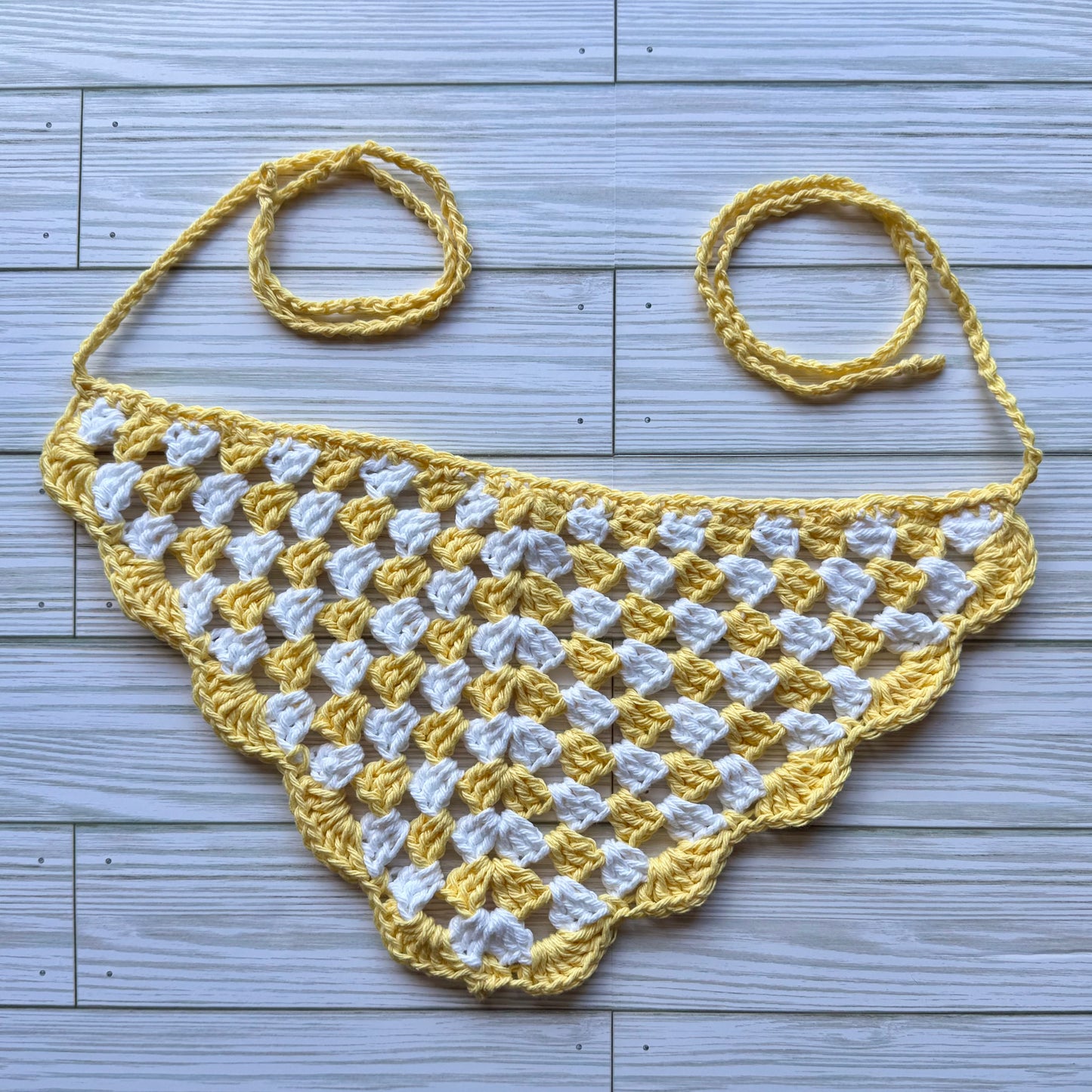 Yellow & White Bandana