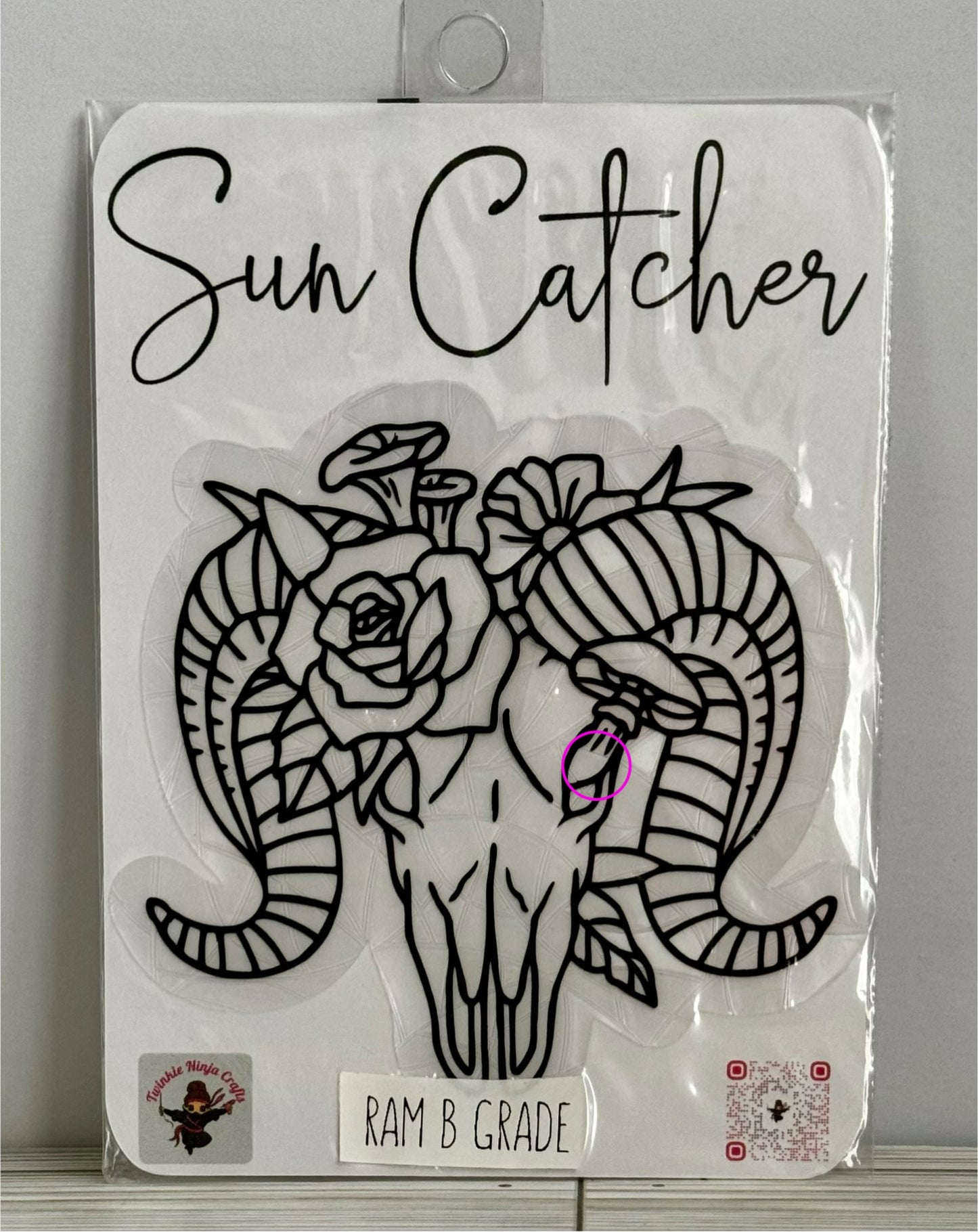 Ram Skull Sun Catcher B GRADE