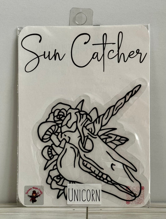 Unicorn Skull Sun Catcher