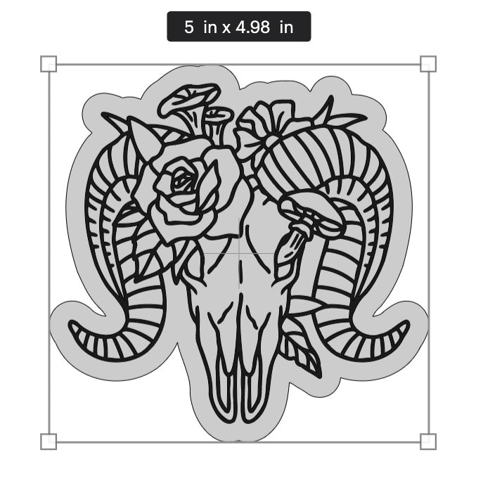 Ram Skull Sun Catcher B GRADE