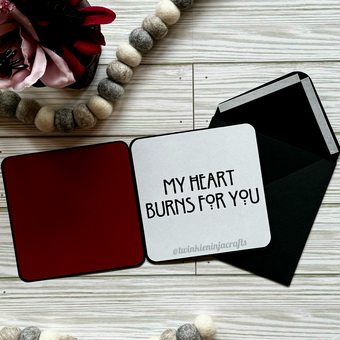 My Heart Burns For You Greeting Card