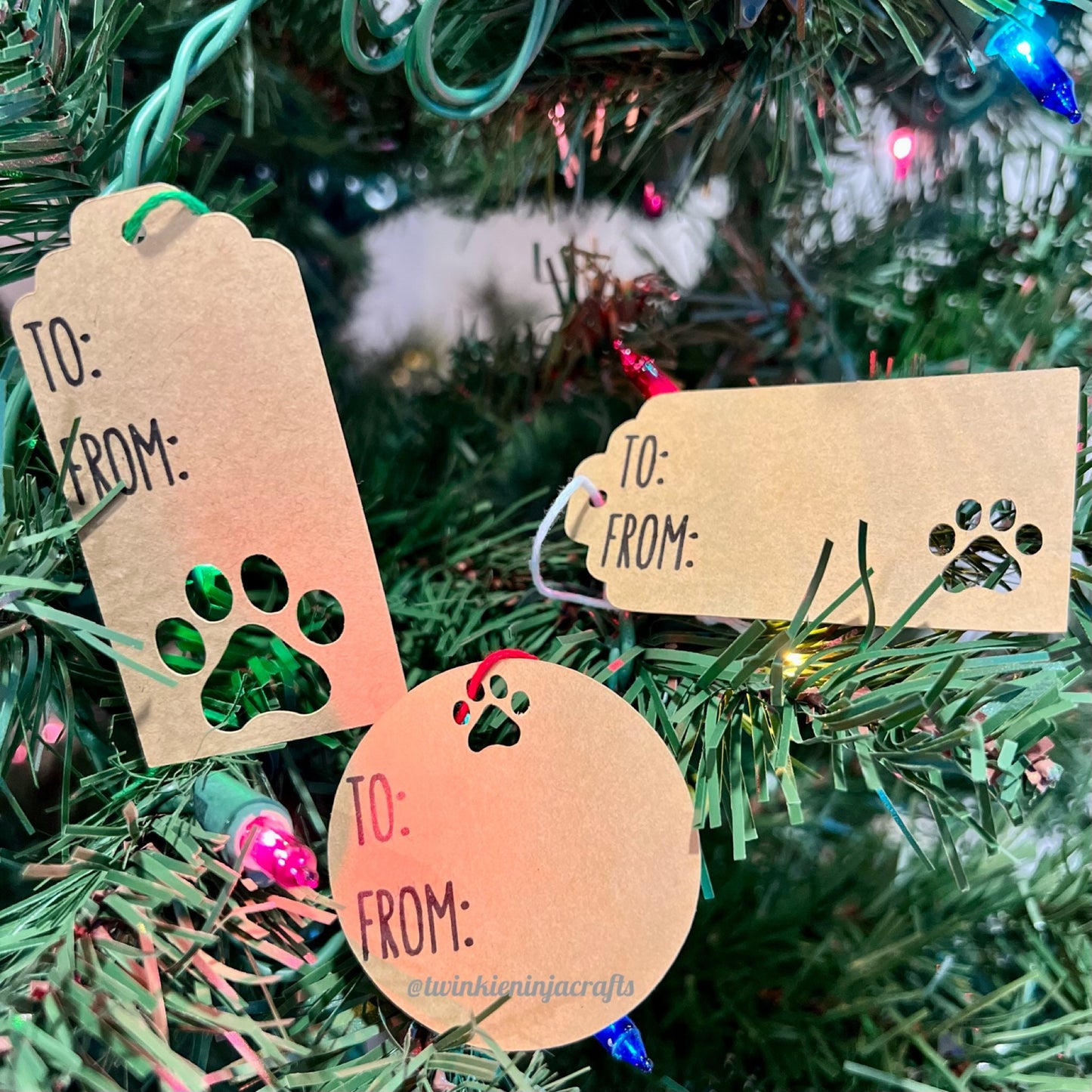 Paw Print Gift Tags