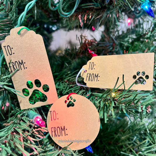 Paw Print Gift Tags