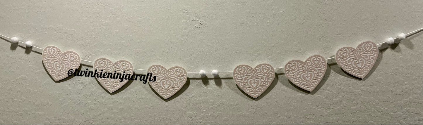 Mouse Ears Lace Heart Banner